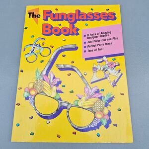 VTG 80s Funglasses Book Punch Out Funny Paper Glasses Vintage 1988 Ephemera